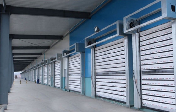 TM-D04 Αλουμινίου Σύνθετο Γρήγορο Roll Up Γρήγορο Roller Shutter Σπειροειδής Ασφάλεια Θύρα Αποθήκης